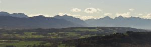 Blick vom Hohen Peißenberg Richtung Allgäuer Berge