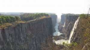 Die Victoriafälle von Sambia aus